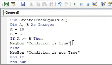 VBA operator 3