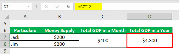 Calculation of Total GDP in Year-1.3