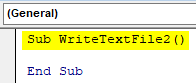 Write Text File Example 1.1