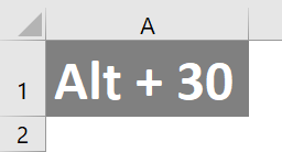 Delta Symbol in Excel - Alt+30