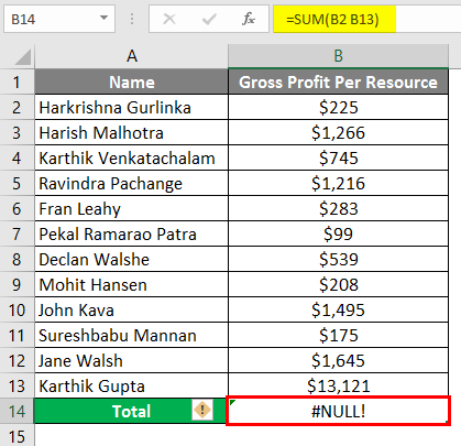 NULL in Excel 2-2