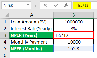 NPER function in Excel 1-4