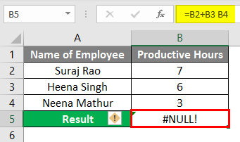 NULL in Excel 1-3
