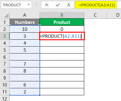 PRODUCT Function in Excel 2-4