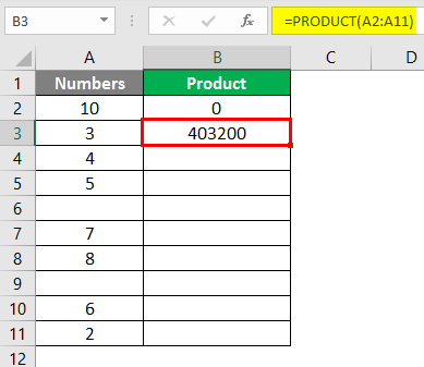 PRODUCT Function in Excel 2-5