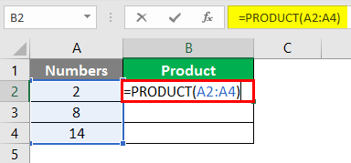 product function in excel 1-3