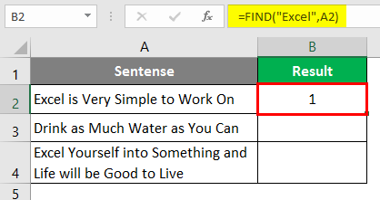 search for text in excel 1-5