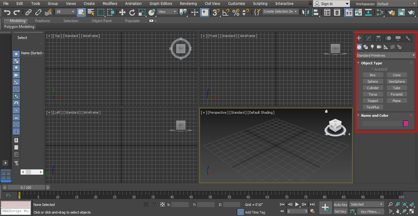 3D Max Models - common panel