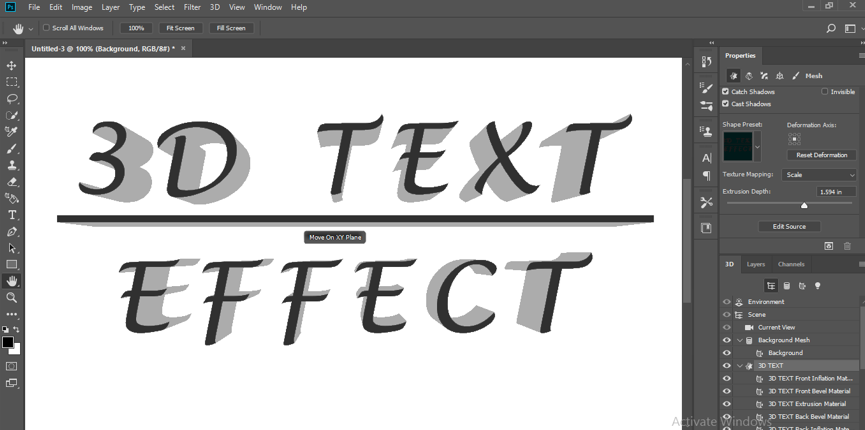 Final 3d text effect