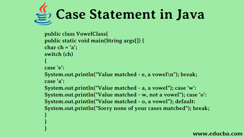 Case Statement in Java