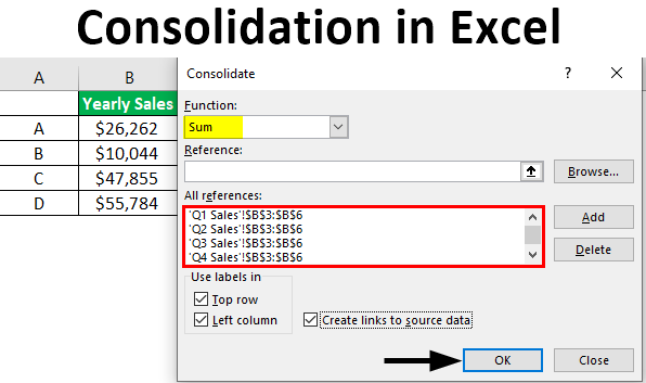 Consolidation in Excel