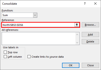 Consolidation in excel 2-4