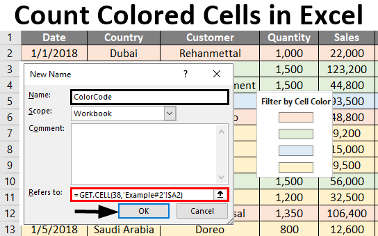 Count Colored Cells in Excel