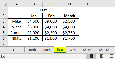 Consolidation in Excel 1-3