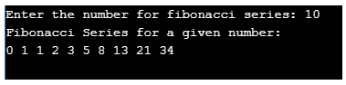 Fibonacci Series in C