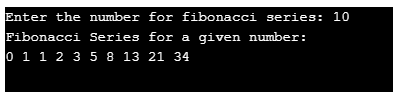 Fibonacci Series in C