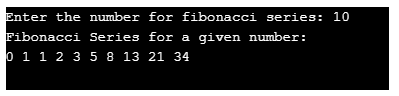 Fibonacci Series in C