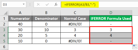 IFERROR Formula in Excel 1-6