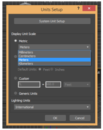 Texture in 3Ds Max - Metric for setting