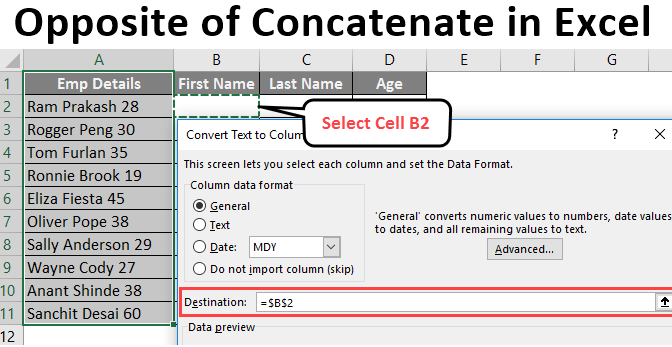 Opposite of Concatenate in Excel 