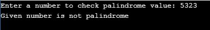 Palindrome in C Program Example 2-2