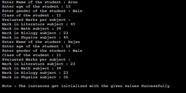 Constructors Example