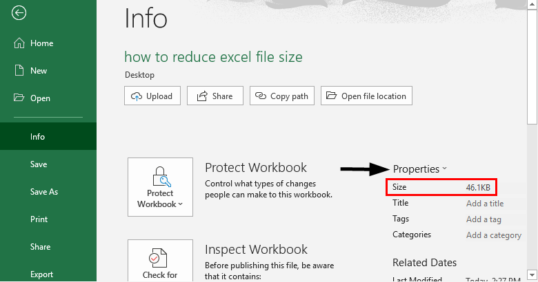 Reduce Excel File Size 1