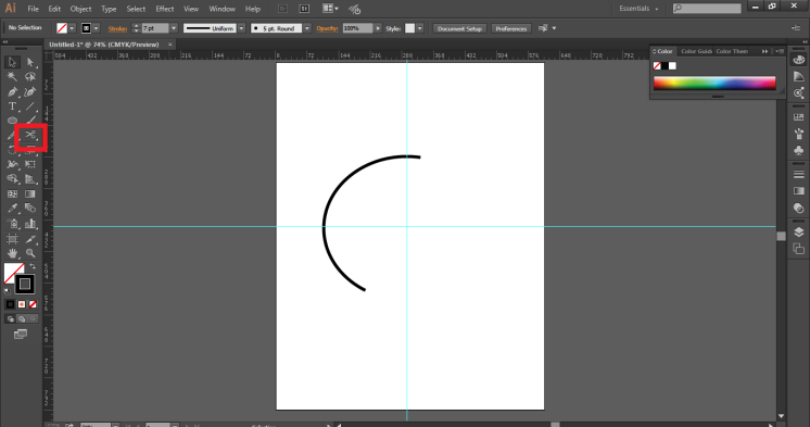 scissor tool in illustrator