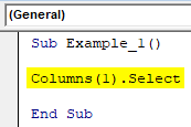VBA Columns Example 1-3