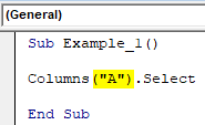 VBA Columns Example 1-5