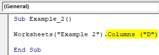 VBA Columns Example 2-3