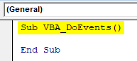 VBA DoEvents Example 1-2