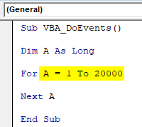 VBA DoEvents Example 1-5