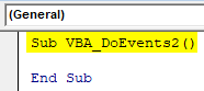 VBA DoEvents Example 2-1