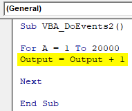 VBA DoEvents Example 2-4