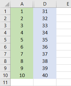 VBA Hide Columns Example 1-12