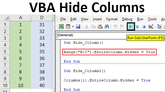 VBA Hide Columns