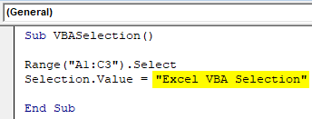 VBA Selection Example 1-5