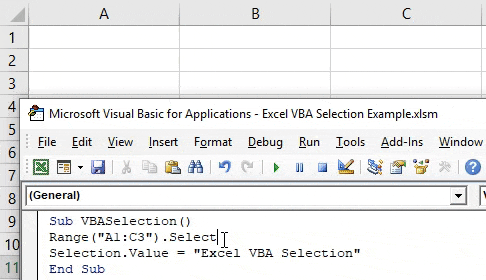 VBA Selection Example 1-6