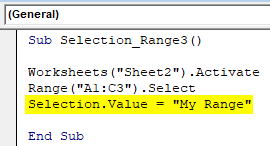 Use Selection function