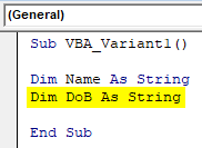 VBA Variant Example 1-4