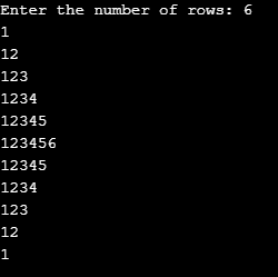 Vertical Triangle of Numbers