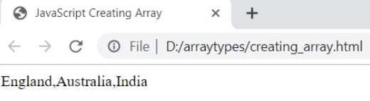 Arrays in JavaScript