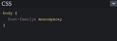 CSS Font Properties - Monospace