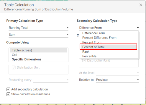 calculate in total persentage