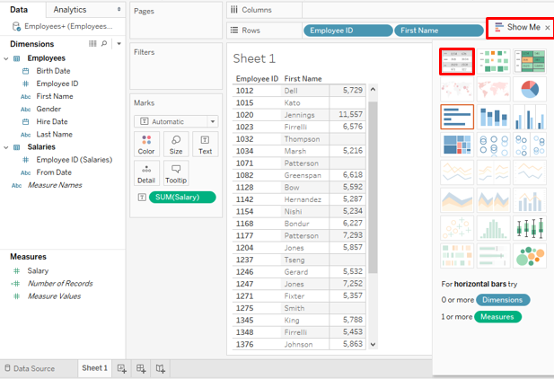 check the salary data
