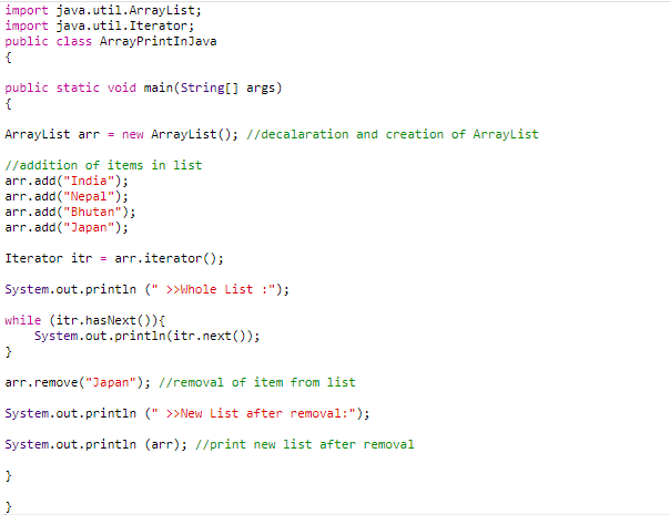 code 7 (print array in java)