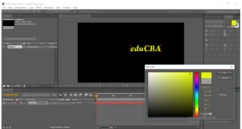 Text Animation in After Effects 4