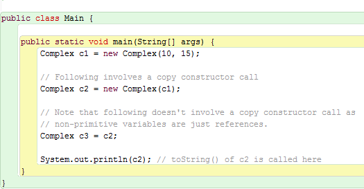 Copy Constructor In Java