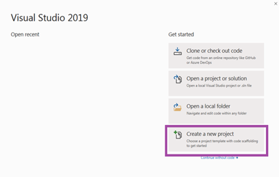 create a new project in data blinding